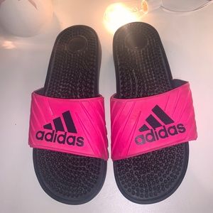Pink Adidas Slides